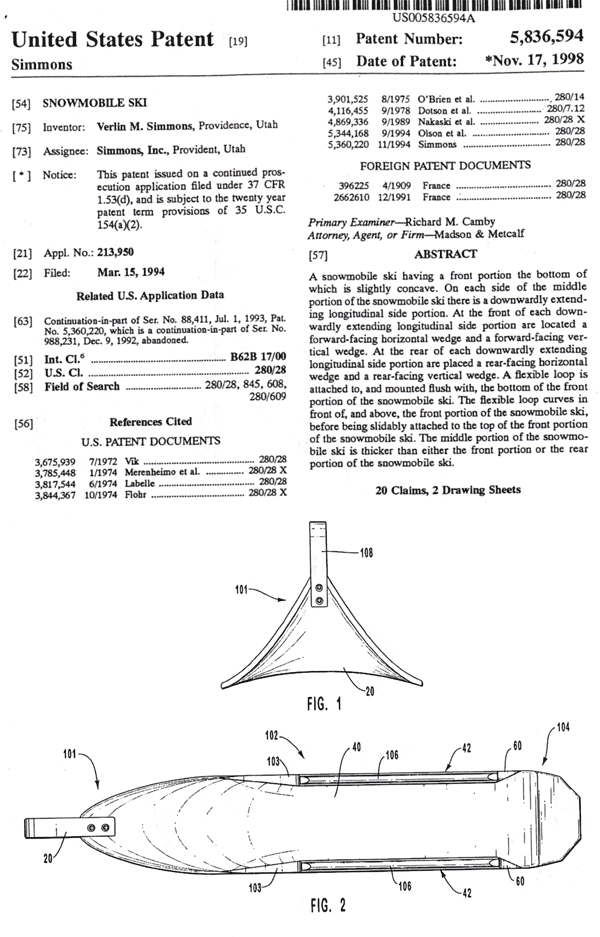 Patent 5,836,594